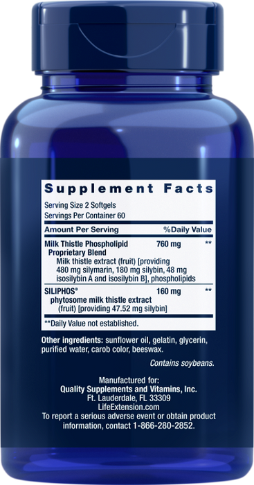 Life Extension Advanced Milk Thistle - 120 softgels - Health and Wellbeing at MySupplementShop by Life Extension