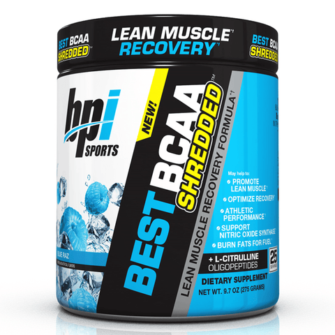 BPI Sports Best BCAA Shredded, Blue Raz - 275 grams - Sports Supplements at MySupplementShop by BPI Sports