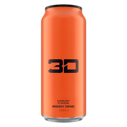 3D Energy Drink 12x473ml - Orange - Sunburst - Sports & Energy Drinks at MySupplementShop by 3D Energy