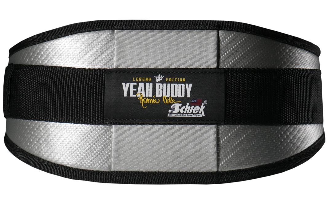 Schiek Model RCCF4006 Ronnie Coleman Legend Edition YEAH BUDDY! Carbon Fiber Weightlifting Belt - Silver -  at MySupplementShop by Schiek Sports