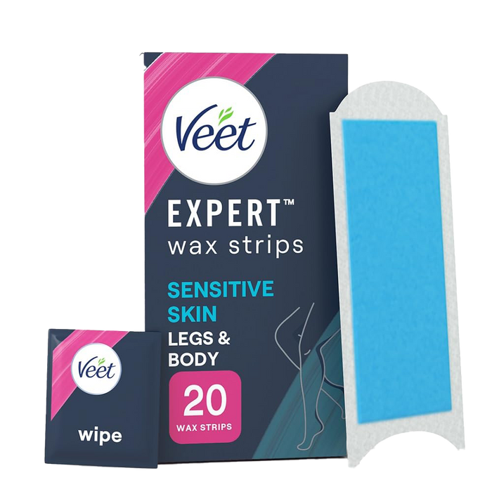 Veet Expert Wax Strips Legs & Body With Almond Oil x 20