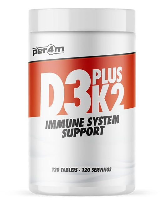 Per4m D3 Plus K2 120 Tablets - Vitamin D at MySupplementShop by PER4M Nutrition