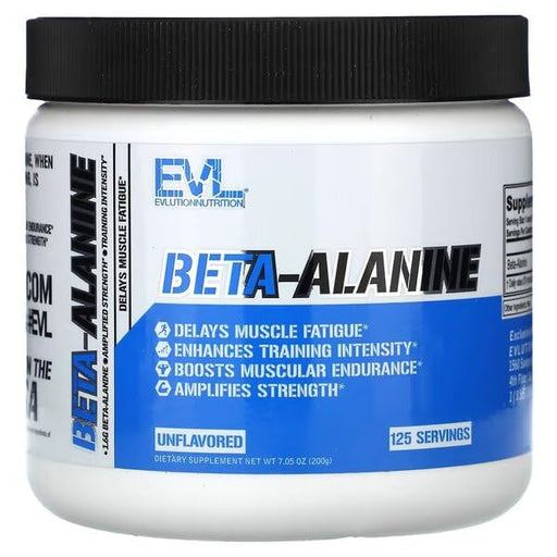 EVLution Nutrition Beta-Alanine, Unflavored - 200g - Beta-Alanine at MySupplementShop by EVLution Nutrition