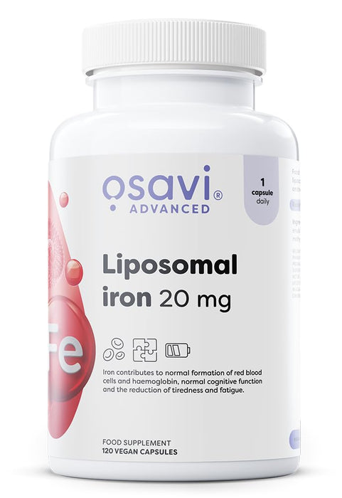 Osavi Liposomal Iron, 20mg - 120 vegan caps - Iron at MySupplementShop by OSAVI