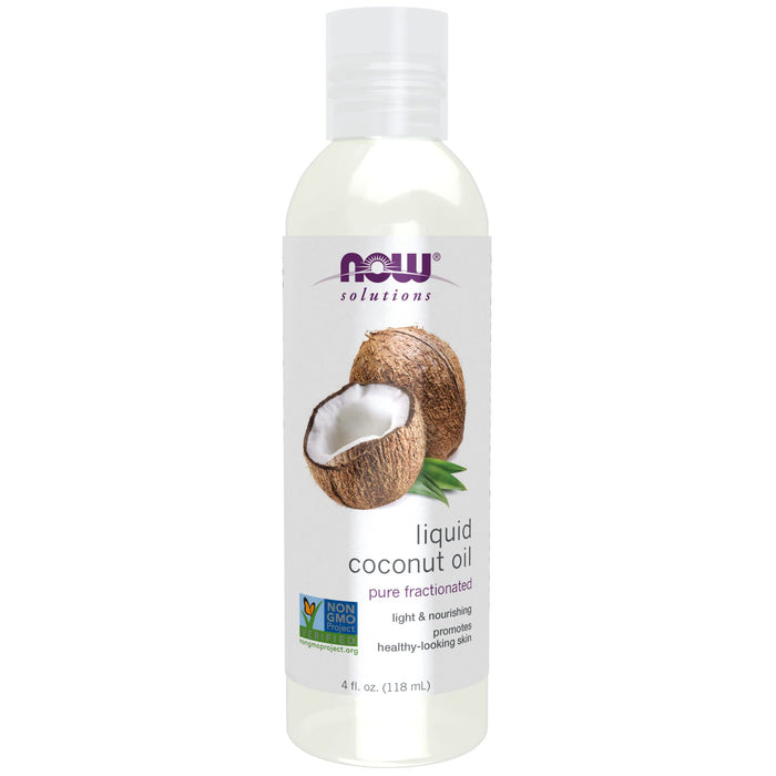 NOW Foods Coconut Oil, Liquid Pure Fractionated - 118 ml. - Health and Wellbeing at MySupplementShop by NOW Foods