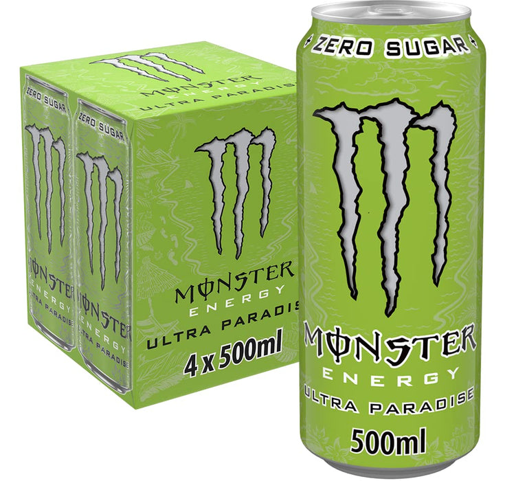 Monster Ultra 4 Pack 24x500ml - Energy Drinks at MySupplementShop by Monster