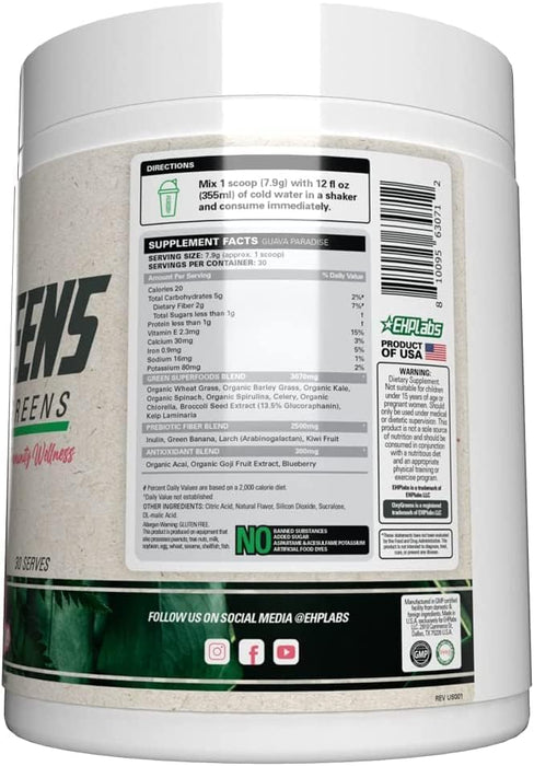 EHP Labs EHP Labs OxyGreens 360g Frosty Big Apple - Spirulina at MySupplementShop by EHP LABS