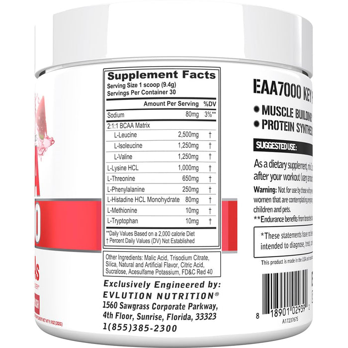 EVLution Nutrition EAA 7000, Watermelon Splash 282g - BCAAs at MySupplementShop by EVLution Nutrition