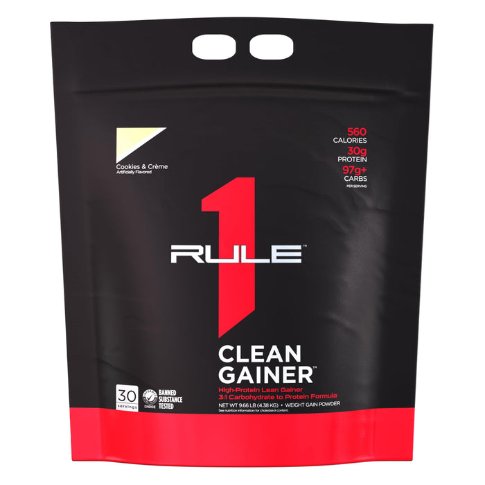 Rule One R1 Clean Gainer, Cookies & Creme - 4380g - Nutritional Supplement at MySupplementShop by Rule1