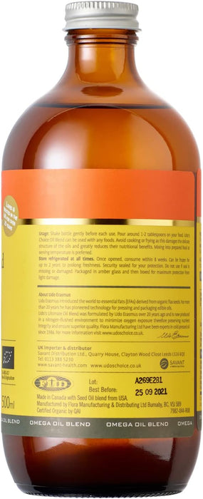 Udo's Choice Organic Ultimate Oil Blend 500ml - Sports Nutrition at MySupplementShop by Udo's Choice