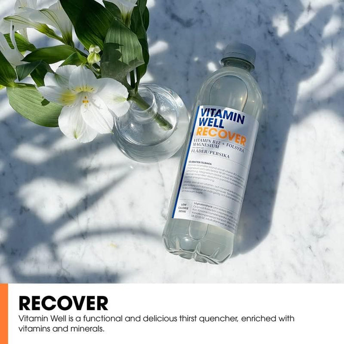 Vitamin Well Recover 12x500ml Peach & Elderflower