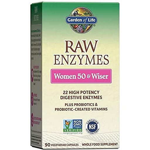 Garden of Life Raw Enzymes Women 50 & Wiser - 90 vcaps - Vitamins & Minerals at MySupplementShop by Garden of Life