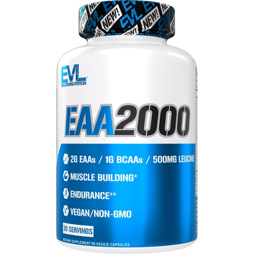 EVLution Nutrition EAA 2000 - 90 vcaps - BCAAs at MySupplementShop by EVLution Nutrition