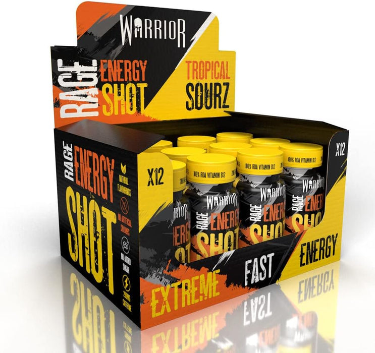 Warrior Rage Pre Workout Energy Shot 12 x 60ml Tropical Sours - Pre Workout at MySupplementShop by Warrior