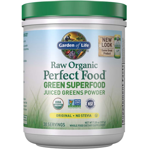 Garden of Life Raw Organic Perfect Food Green Superfood, Original - 207g | High-Quality Food Colouring | MySupplementShop.co.uk