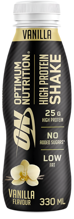 Optimum Nutrition High Protein Shake – 12x330ml | 25g Protein | Low Fat, No Added Sugar