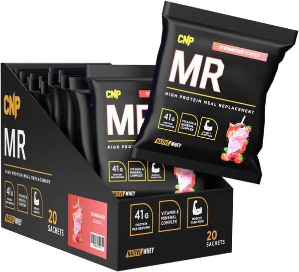 CNP Professional MR, High Protein Complete Meal Replacement Shake Powder 72g x 20 Sachets - Strawberry - Meal Replacement Shake Powder at MySupplementShop by CNP Professional