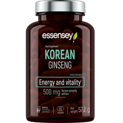 Korean Ginseng, 500mg - 90 caps - Health and Wellbeing at MySupplementShop by Essensey