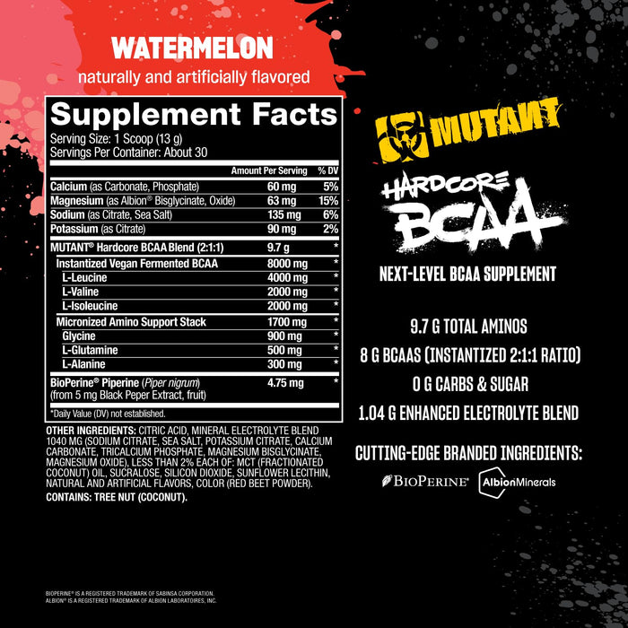 Mutant Hardcore BCAA 390g