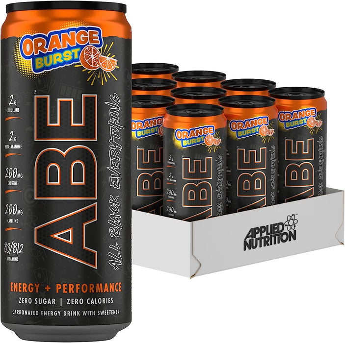 Applied Nutrition ABE Pre Workout Cans 12 x 330ml - Orange Burst - Energy Drinks at MySupplementShop by Applied Nutrition