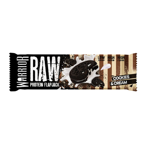 Warrior Raw Protein Flapjack 12x75g Cookies & Cream - Health Foods at MySupplementShop by Warrior Raw