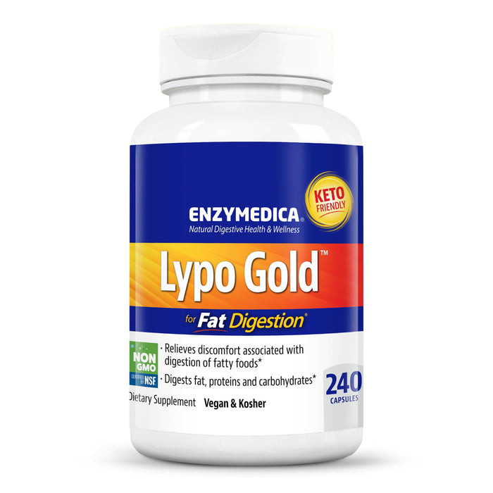 Enzymedica Lypo Gold 240 Capsules - Nutritional Supplement at MySupplementShop by Enzymedica