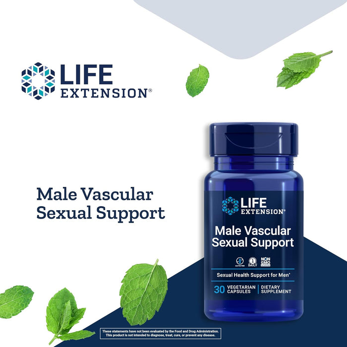 Life Extension Male Vascular Sexual Support 30 Vegetarian Capsules - Health and Wellbeing at MySupplementShop by Life Extension