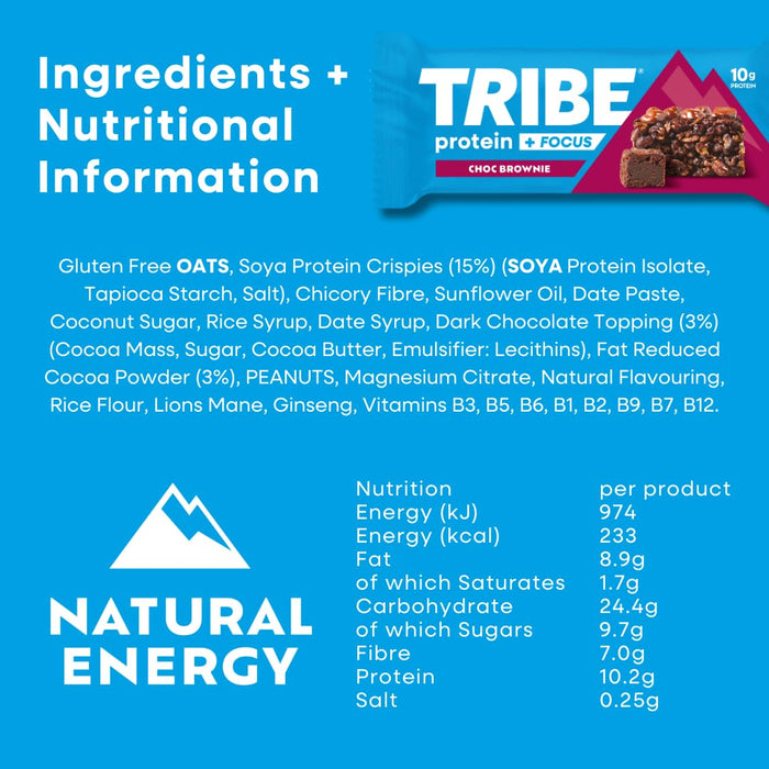 Tribe Protein + Focus Flapjack 12 x 60g