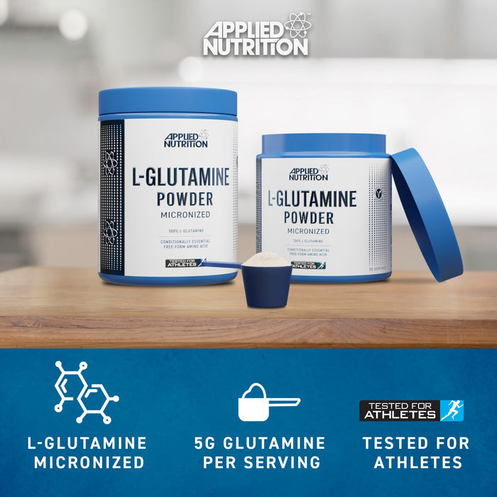 Applied Nutrition L-Glutamine Powder, Micronized (EAN 5056555205648) - 250g - L-Glutamine at MySupplementShop by Applied Nutrition