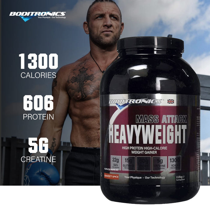 Boditronics Mass Attack Heavyweight 2kg - Protein Blends at MySupplementShop by Boditronics