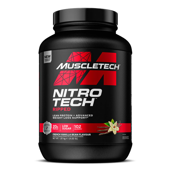 MuscleTech Nitro-Tech Ripped, French Vanilla Bean 1810g - Whey Proteins at MySupplementShop by MuscleTech