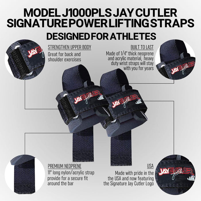 Schiek 1000PLS - Power Lifting Straps w/Jay Cutler Logo - Lifting Straps at MySupplementShop by Schiek Sports