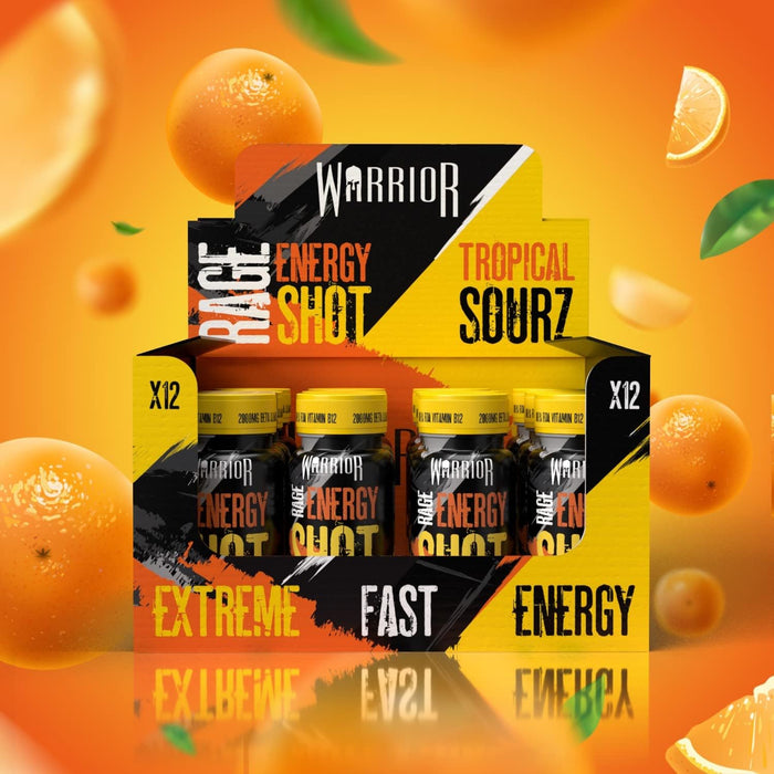 Warrior Rage Pre Workout Energy Shot 12 x 60ml Tropical Sours - Pre Workout at MySupplementShop by Warrior