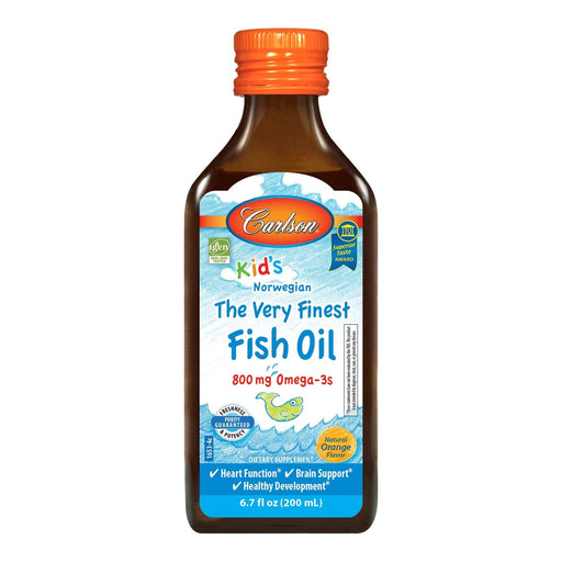 Carlson Labs Kid's The Very Finest Fish Oil, 800mg Natural Orange - 200 ml. - Essential Fatty Acids at MySupplementShop by Carlson Labs