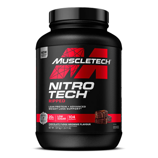 MuscleTech Nitro-Tech Ripped, Chocolate Fudge Brownie 1870g - Whey Proteins at MySupplementShop by MuscleTech