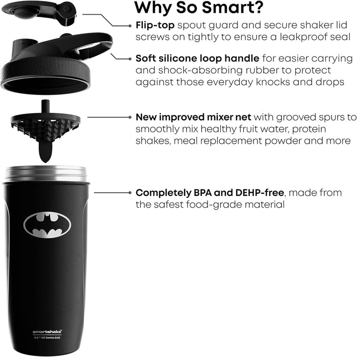 Smartshake Reforce Stainless Steel Shaker DC Comics - Supplement Shakers at MySupplementShop by Smartshake