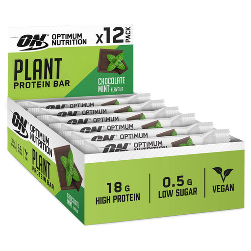 Optimum Nutrition Plant Protein Bar 12 x 60g - Protein Bars at MySupplementShop by Optimum Nutrition