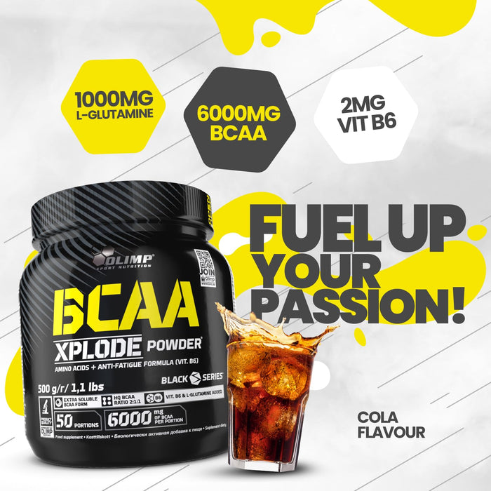 Olimp Nutrition BCAA Xplode, Xplosive Cola (EAN 5901330054556) - 500g - BCAAs at MySupplementShop by Olimp Nutrition