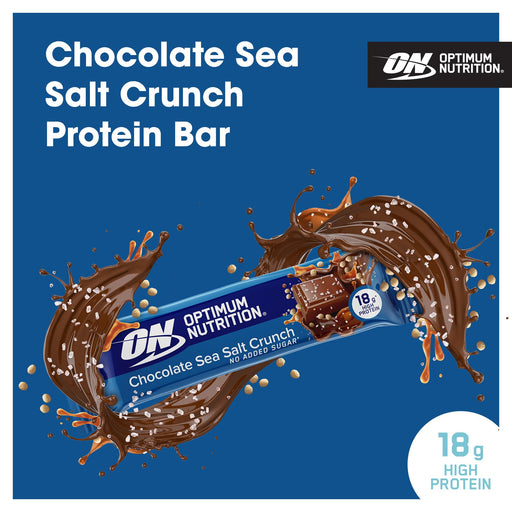 Optimum Nutrition Crunch Bar 12x55g Choc Sea Salt - Diet & Nutrition at MySupplementShop by Optimum Nutrition