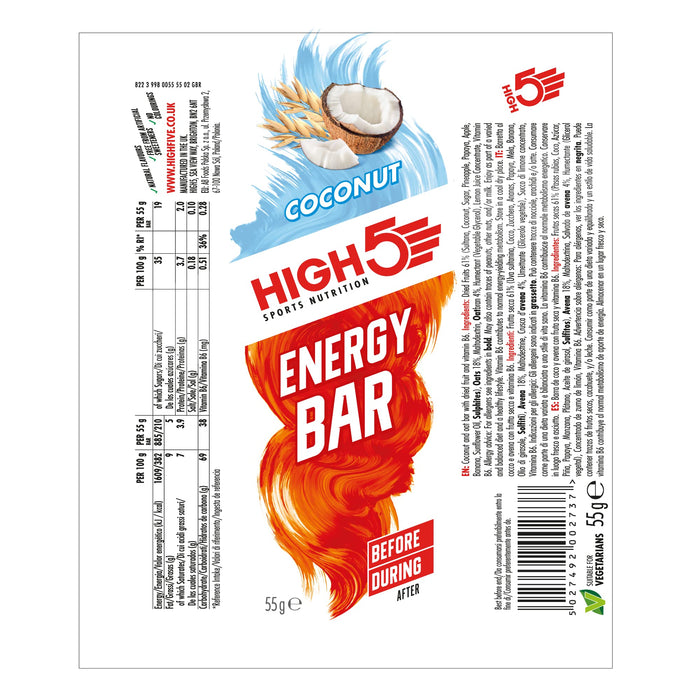 High5 Energy Bar 12 x 55g - Endurance & Energy at MySupplementShop by High5