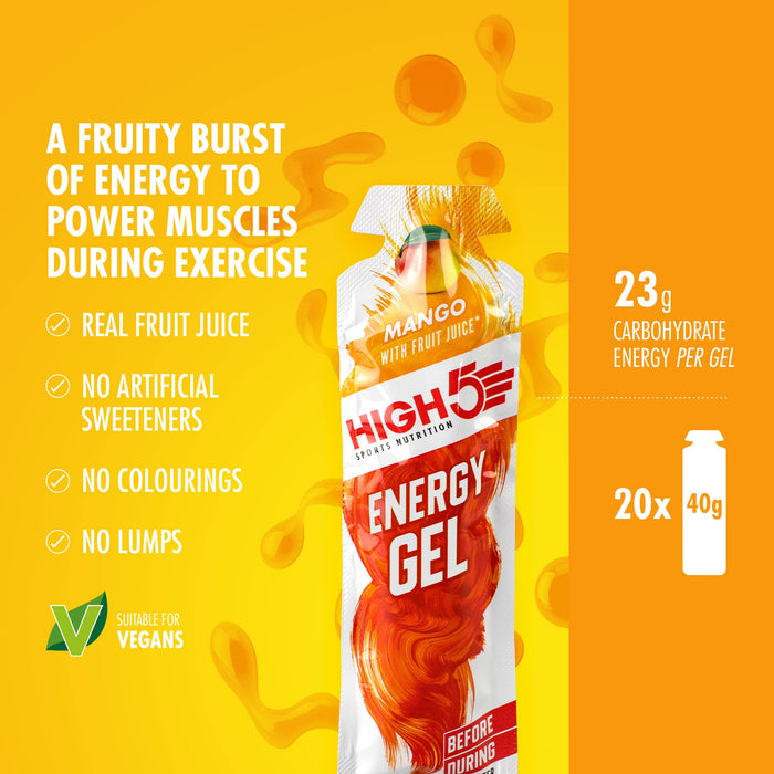 HIGH5 Energy Gel 20x40g - Sports Supplements at MySupplementShop by HIGH5