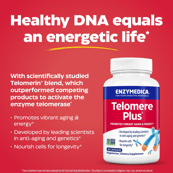 Enzymedica Telomere Plus 30 Capsules - Nutritional Supplement at MySupplementShop by Enzymedica