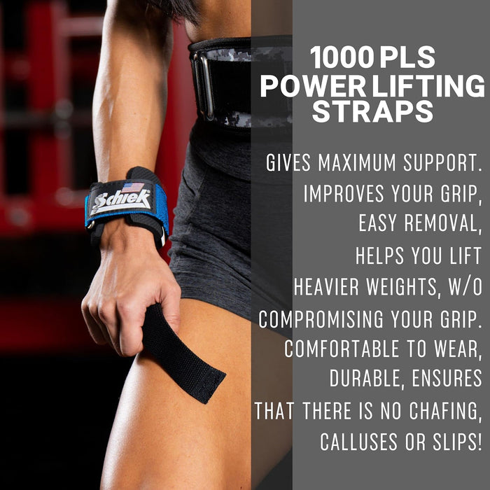 Schiek 1000PLS - Power Lifting Straps - Lifting Straps at MySupplementShop by Schiek Sports