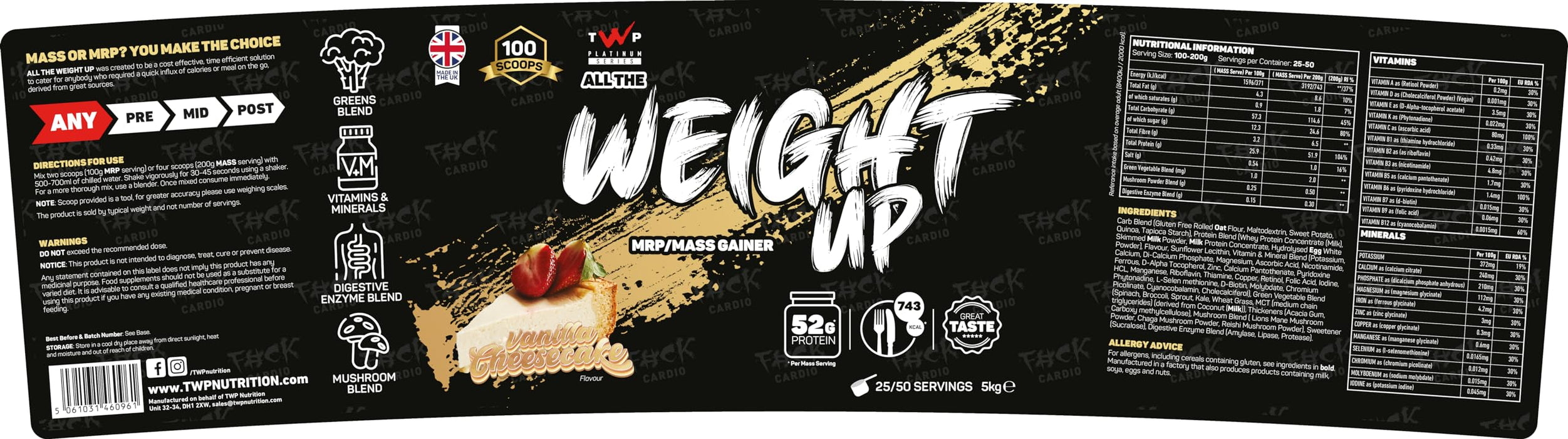 TWP All The Weight Up Gainer 5kg - Protein Blends at MySupplementShop by TWP