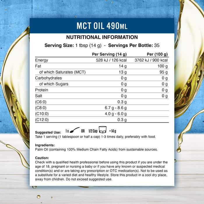 Applied Nutrition MCT Oil 490ml - MCT Oil at MySupplementShop by Applied Nutrition