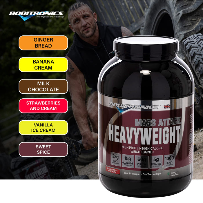 Boditronics Mass Attack Heavyweight 2kg - Protein Blends at MySupplementShop by Boditronics