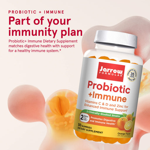 Jarrow Formulas Probiotic + Immune, Orange - 60 gummies - Health and Wellbeing at MySupplementShop by Jarrow Formulas