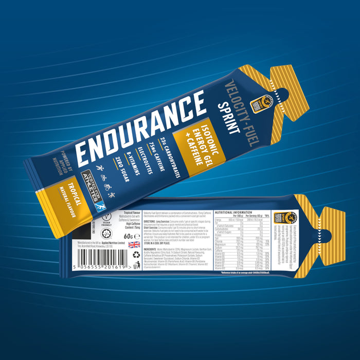 Applied Nutrition Endurance Sprint Isotonic Energy Gel + Caffeine, Tropical - 20 x 60g - Nutritional Supplement at MySupplementShop by Applied Nutrition