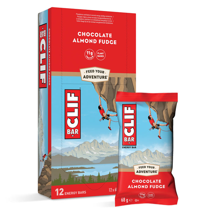 CLIF Bar 12x68g Chocolate Almond Fudge - Endurance & Energy at MySupplementShop by CLIF Bar