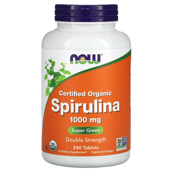 NOW Foods ORG SPIRULINA 1000 mg 240 TABS